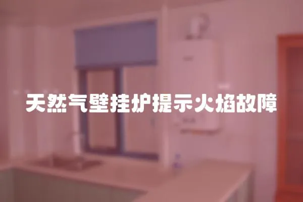 天然氣壁掛爐提示火焰故障