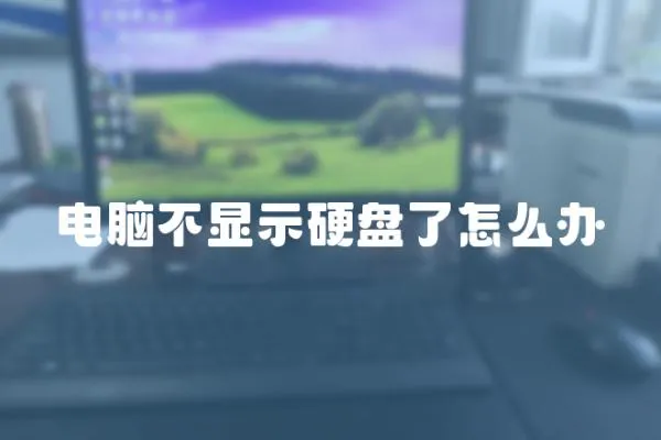 電腦不顯示硬盤了怎么辦