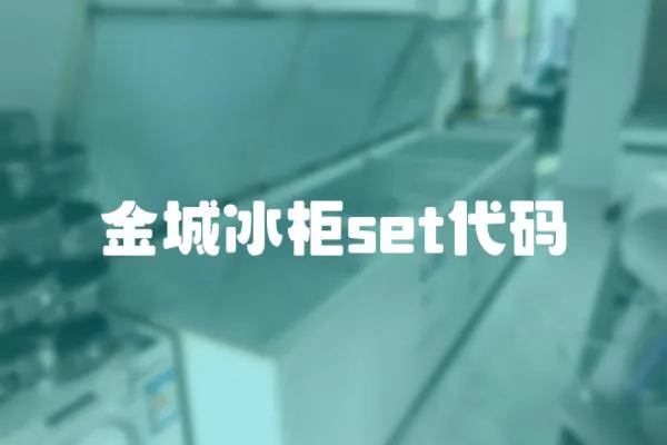 金城冰柜set代碼