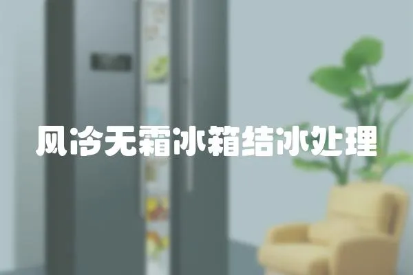 風(fēng)冷無霜冰箱結(jié)冰處理