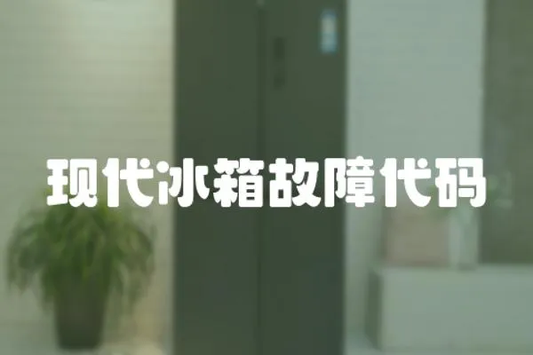 現(xiàn)代冰箱故障代碼