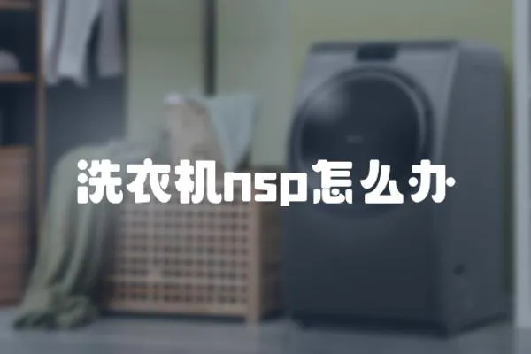 洗衣機nsp怎么辦