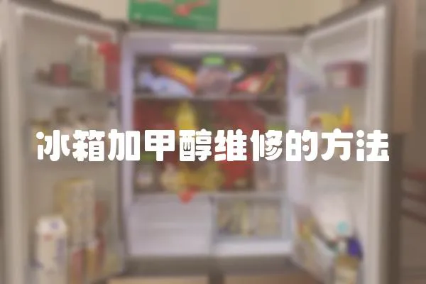 冰箱加甲醇維修的方法