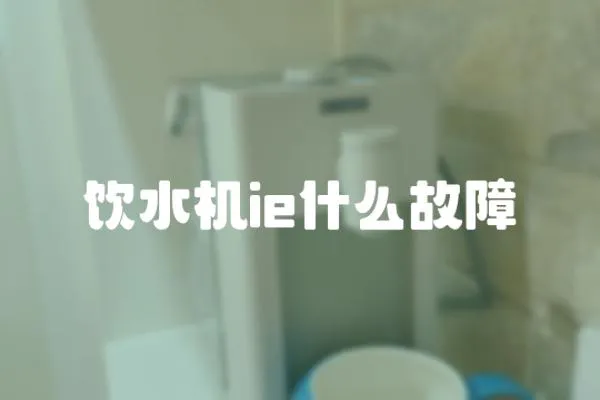 飲水機ie什么故障