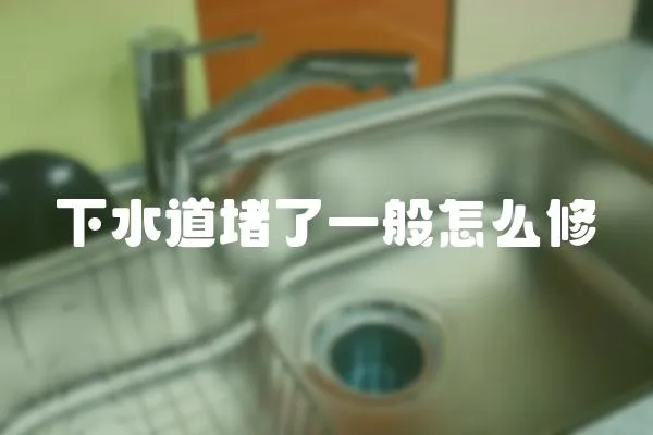 下水道堵了一般怎么修