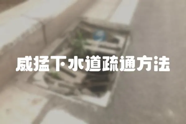 威猛下水道疏通方法