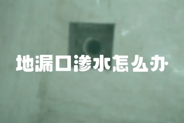 地漏口滲水怎么辦