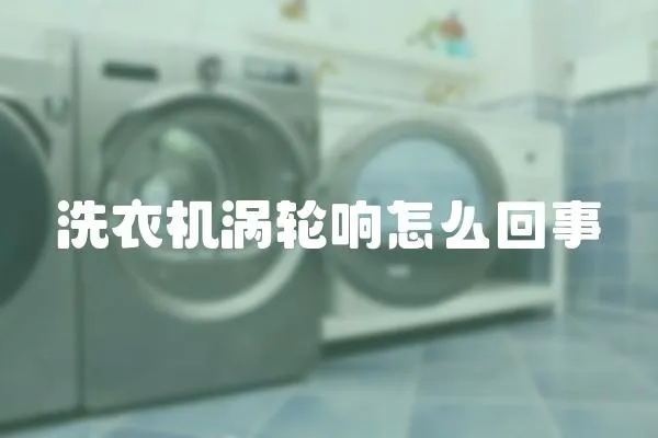 洗衣機渦輪響怎么回事