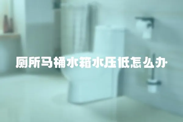 廁所馬桶水箱水壓低怎么辦