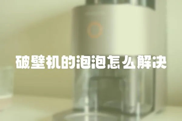 破壁機的泡泡怎么解決