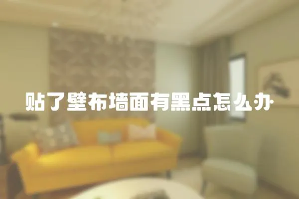貼了壁布墻面有黑點怎么辦