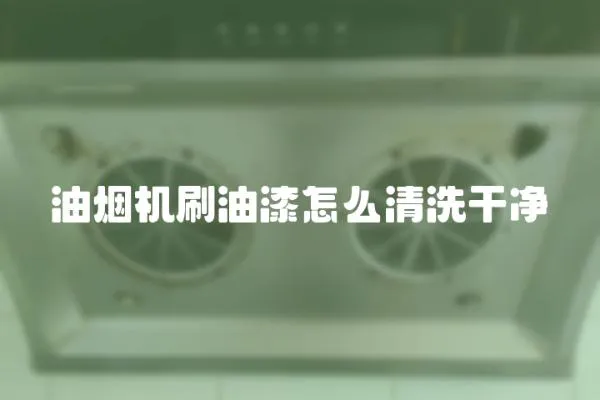 油煙機(jī)刷油漆怎么清洗干凈