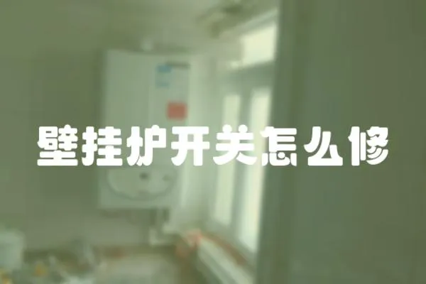 壁掛爐開關怎么修