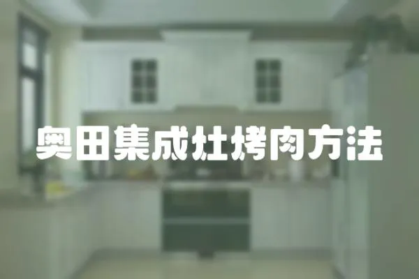 奧田集成灶烤肉方法