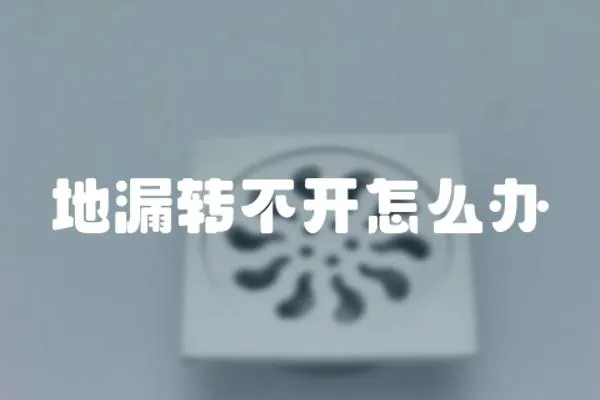 地漏轉不開怎么辦