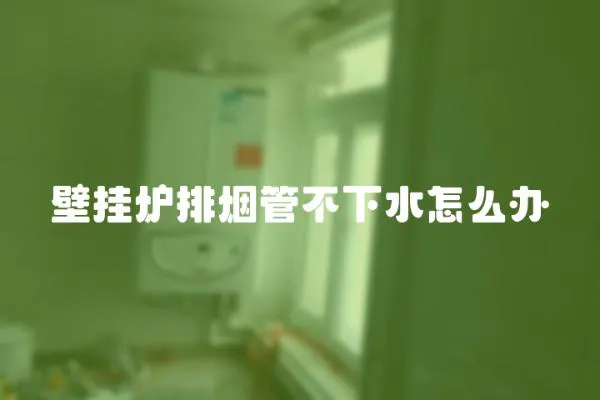 壁掛爐排煙管不下水怎么辦
