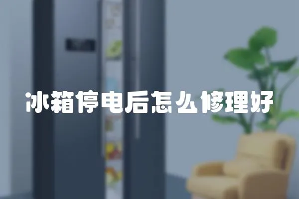 冰箱停電后怎么修理好