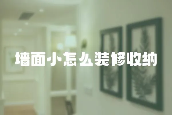墻面小怎么裝修收納