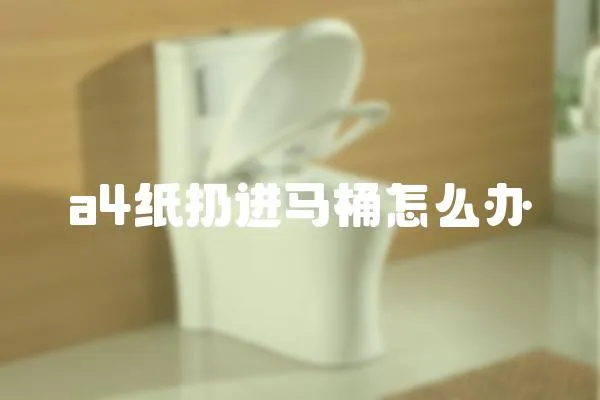 a4紙扔進馬桶怎么辦