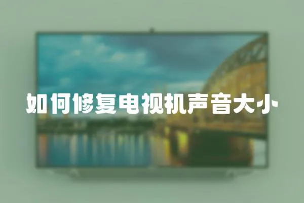 如何修復(fù)電視機聲音大小