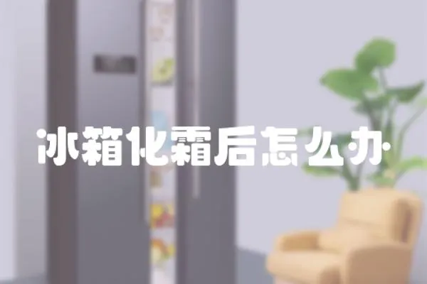 冰箱化霜后怎么辦