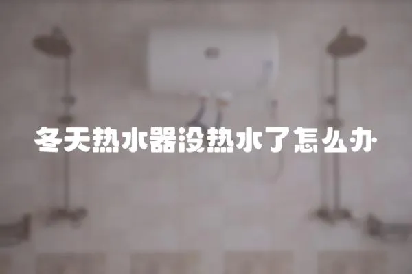 冬天熱水器沒熱水了怎么辦