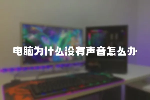 電腦為什么沒有聲音怎么辦