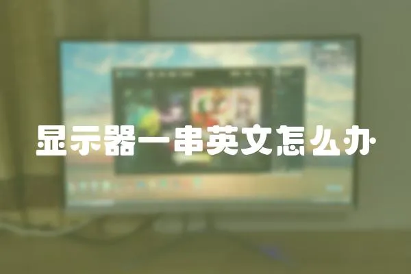 顯示器一串英文怎么辦