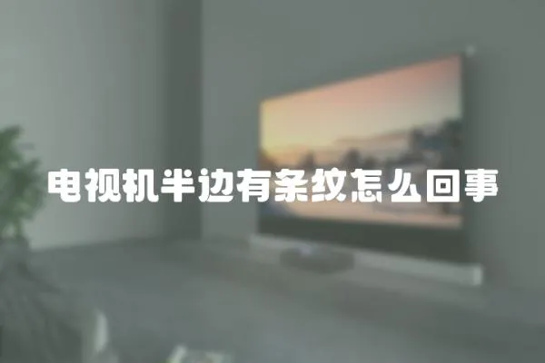 電視機半邊有條紋怎么回事