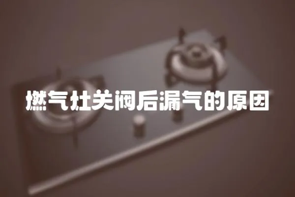 燃氣灶關閥后漏氣的原因