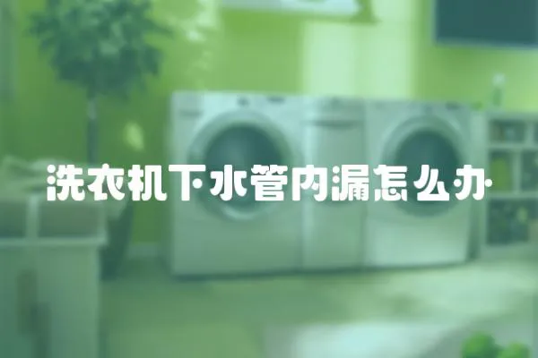 洗衣機下水管內漏怎么辦