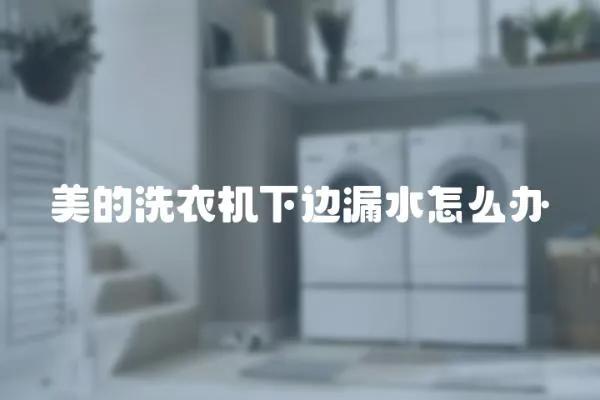 美的洗衣機下邊漏水怎么辦