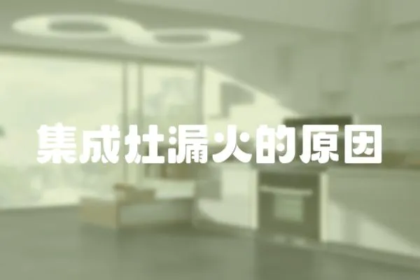 集成灶漏火的原因