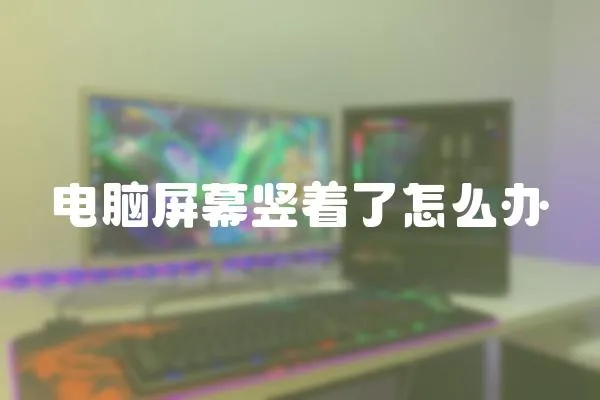 電腦屏幕豎著了怎么辦