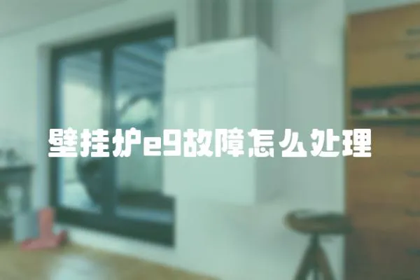 壁掛爐e9故障怎么處理