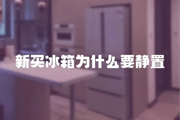 新買冰箱為什么要靜置
