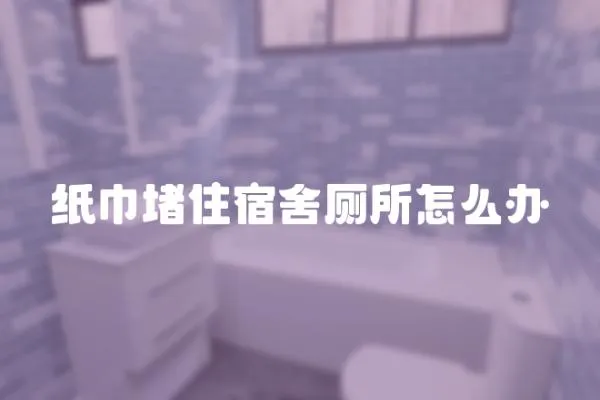 紙巾堵住宿舍廁所怎么辦