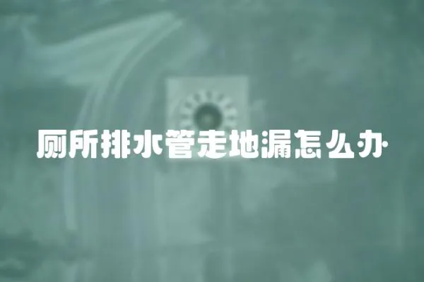 厕所排水管走地漏怎么办