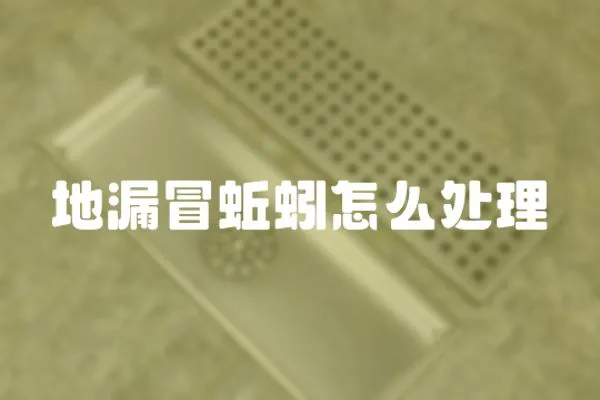地漏冒蚯蚓怎么處理
