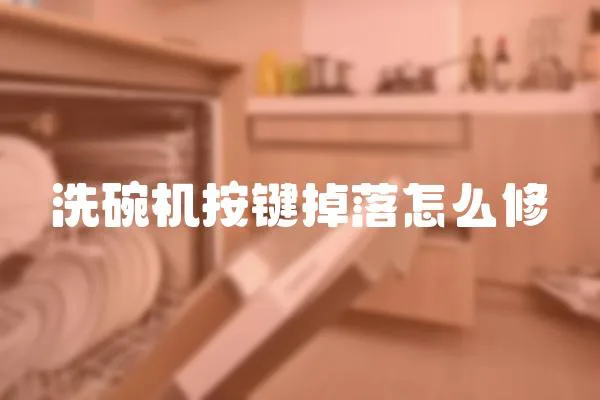 洗碗機按鍵掉落怎么修