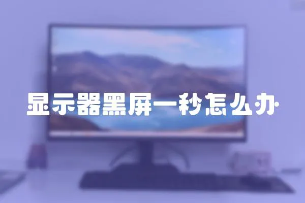 顯示器黑屏一秒怎么辦