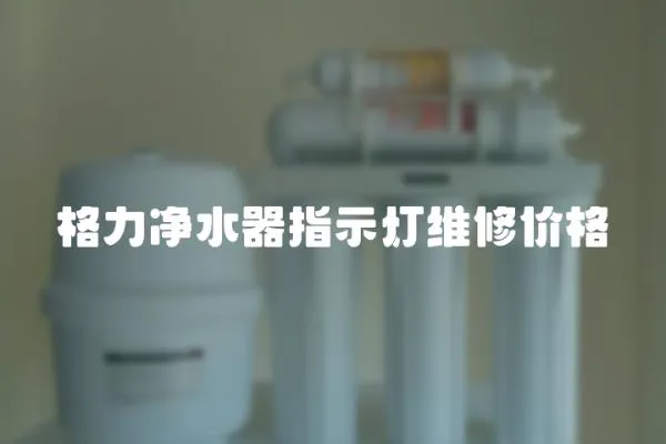 格力净水器指示灯维修价格