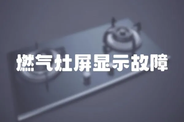 燃?xì)庠钇溜@示故障