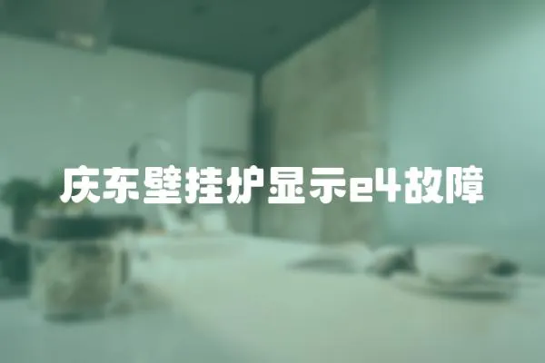 慶東壁掛爐顯示e4故障
