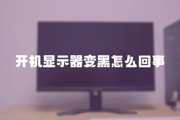 開機顯示器變黑怎么回事