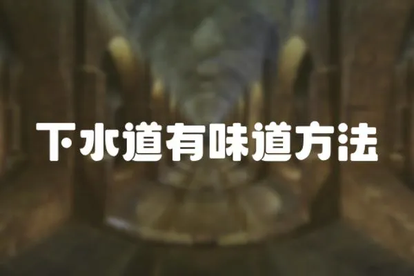 下水道有味道方法