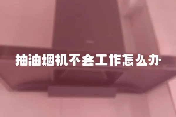 抽油烟机不会工作怎么办