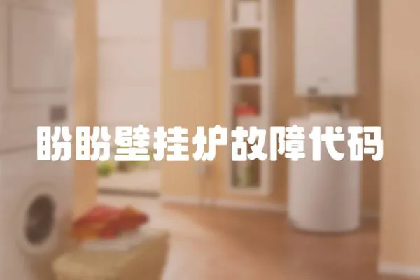 盼盼壁掛爐故障代碼