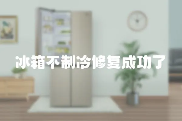 冰箱不制冷修復成功了