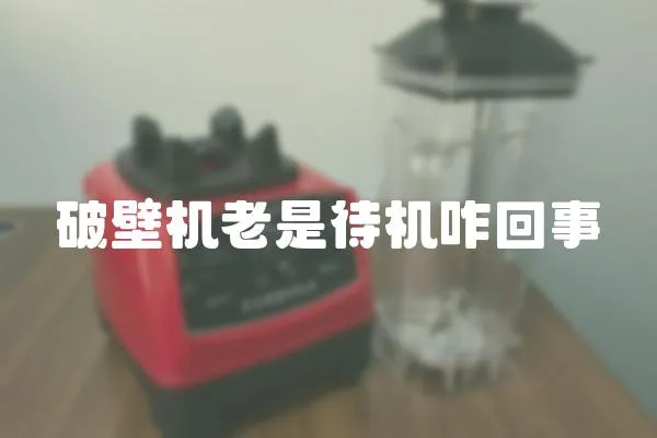 破壁機老是待機咋回事